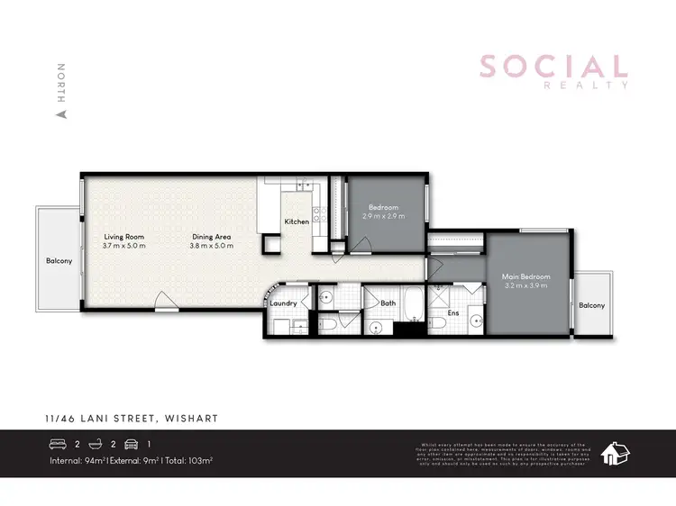 Floorplan of Homely unit listing, 11/46 Lani Street, Wishart QLD 4122