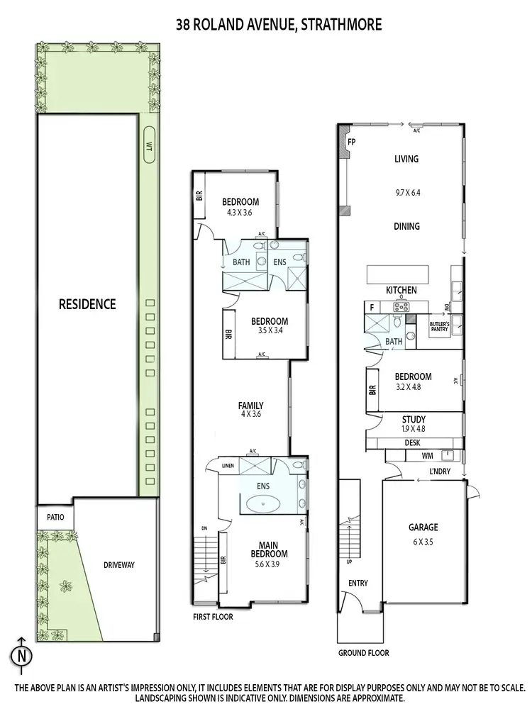 Floorplan of Homely townhouse listing, 38 Roland Avenue, Strathmore VIC 3041