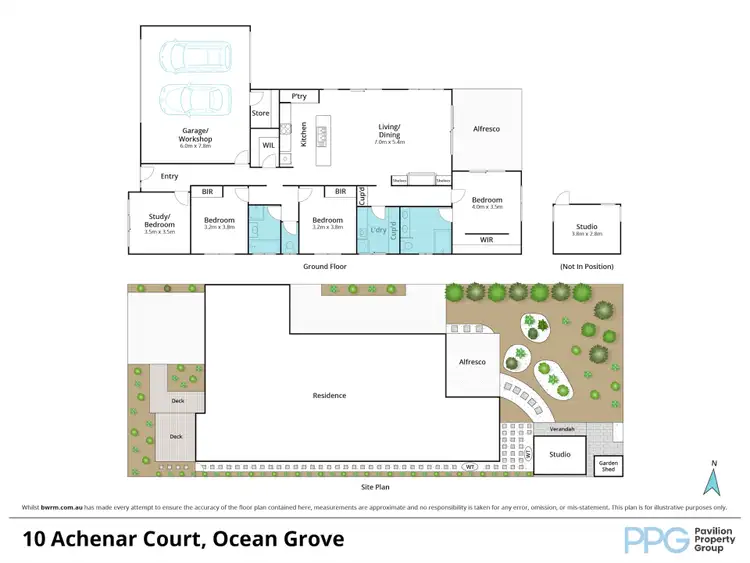 Floorplan of Homely house listing, 10 Achenar Court, Ocean Grove VIC 3226