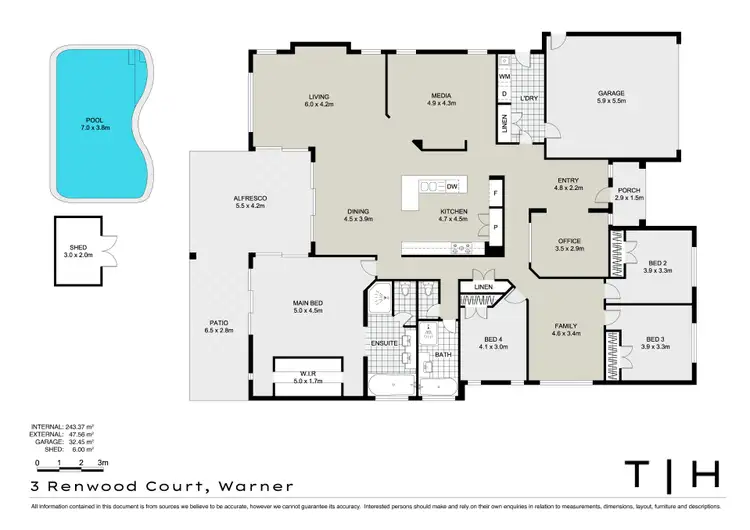 Floorplan of Homely house listing, 3 Renwood Court, Warner QLD 4500