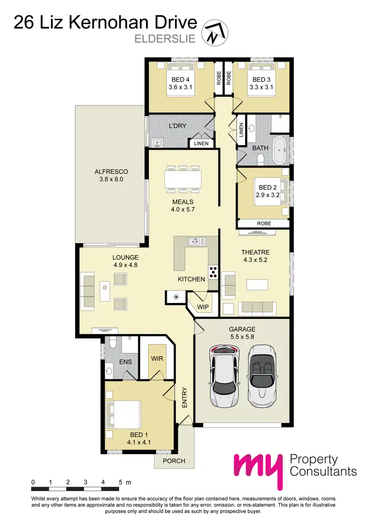 Floorplan of Homely house listing, 26 Liz Kernohan Drive, Elderslie NSW 2570