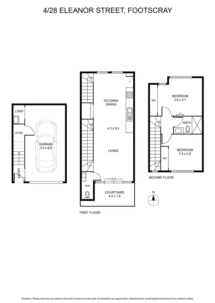 Floorplan of Homely townhouse listing, 4/28 Eleanor Street, Footscray VIC 3011