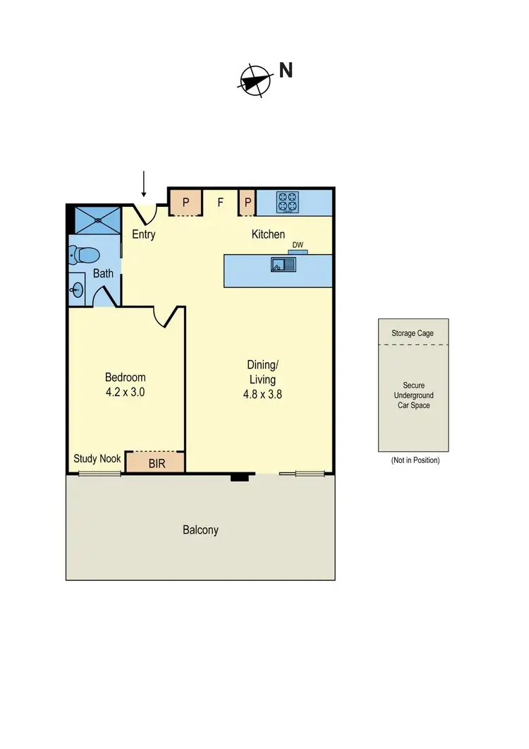 Floorplan of Homely apartment listing, 310/392 St Georges Road, Fitzroy North VIC 3068