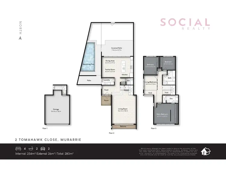 Floorplan of Homely house listing, 2 Tomahawk Close, Murarrie QLD 4172