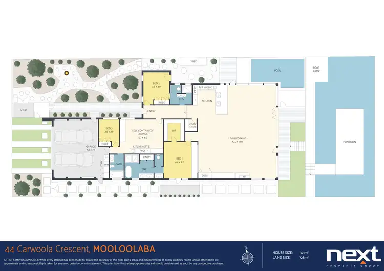 Floorplan of Homely house listing, 44 Carwoola Crescent, Mooloolaba QLD 4557
