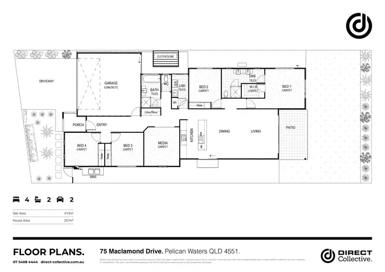 Floorplan of Homely house listing, 75 Maclamond Drive, Pelican Waters QLD 4551