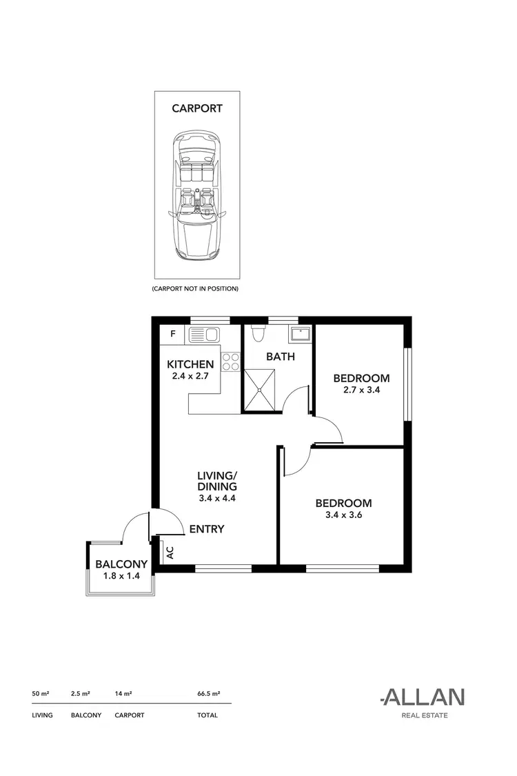 Floorplan of Homely unit listing, 2/67 Balham Avenue, Kingswood SA 5062