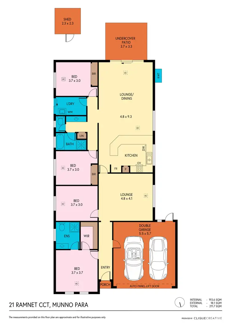 Floorplan of Homely house listing, 21 Ramnet Circuit, Munno Para SA 5115