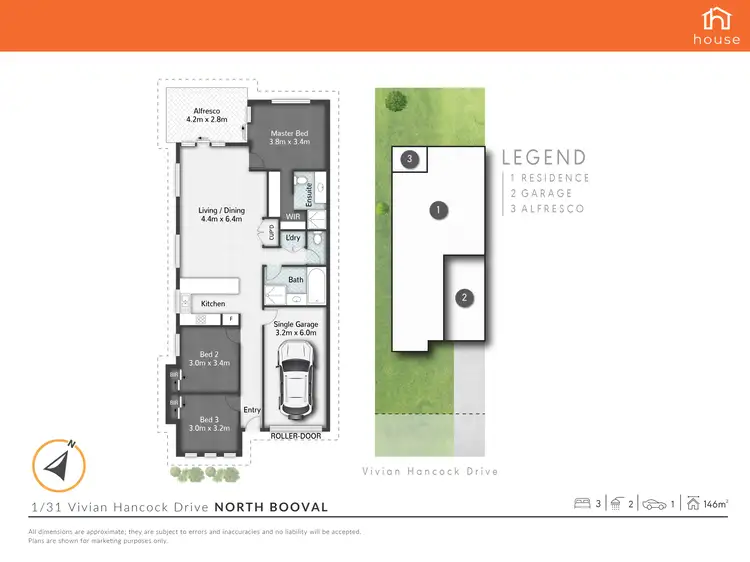 Floorplan of Homely unit listing, 1/31 Vivian Hancock Drive, North Booval QLD 4304