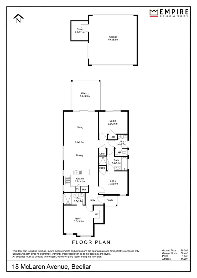 Floorplan of Homely house listing, 18 Mclaren Avenue, Beeliar WA 6164