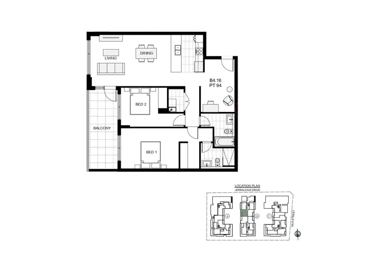 Floorplan of Homely apartment listing, 410/129B Jerralong Drive, Schofields NSW 2762