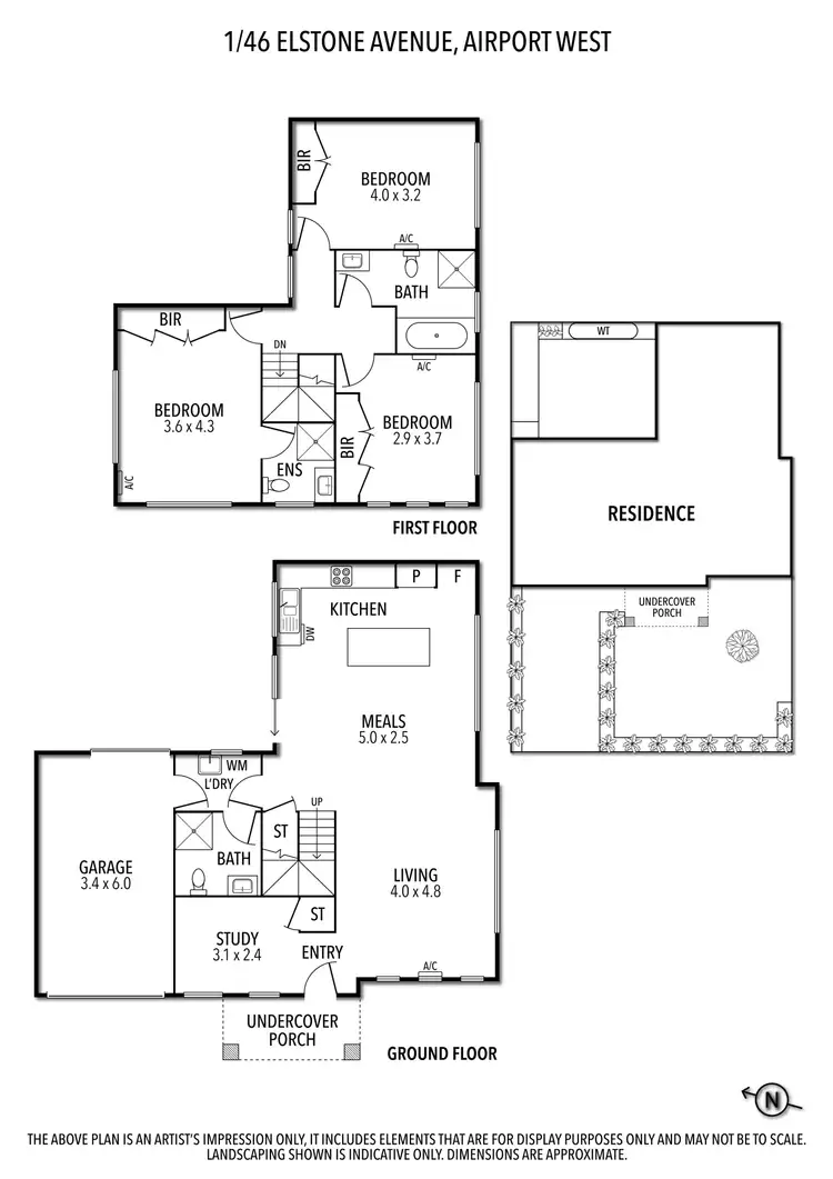 Floorplan of Homely townhouse listing, 1/46 Elstone Avenue, Airport West VIC 3042