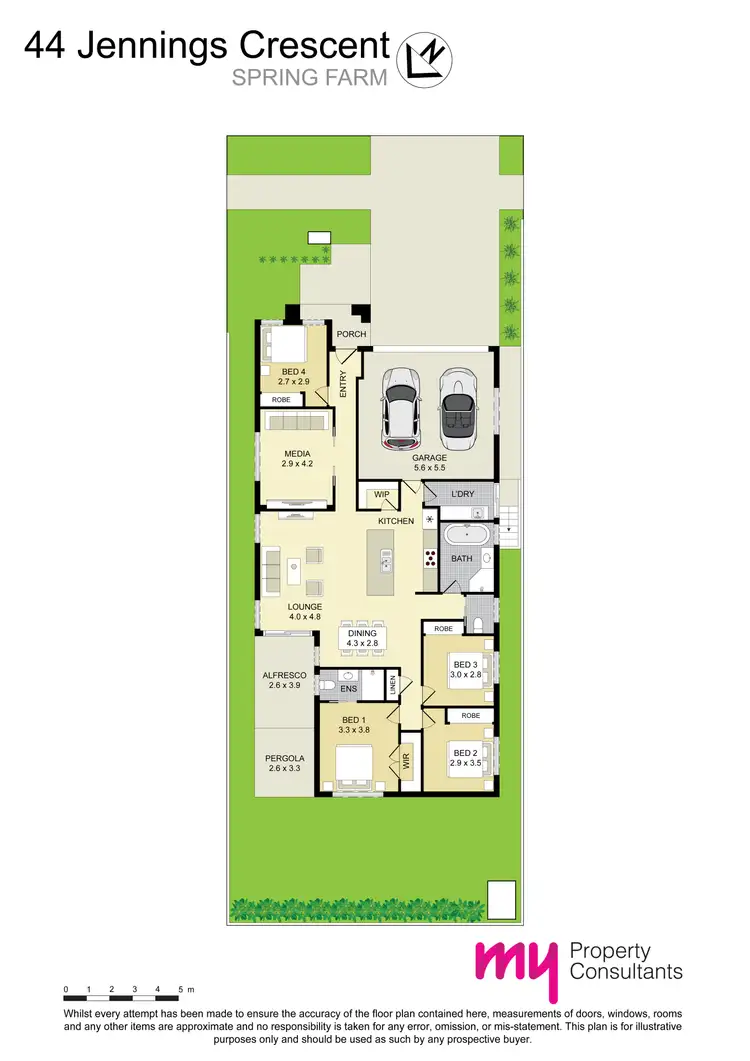 Floorplan of Homely house listing, 44 Jennings Crescent, Spring Farm NSW 2570