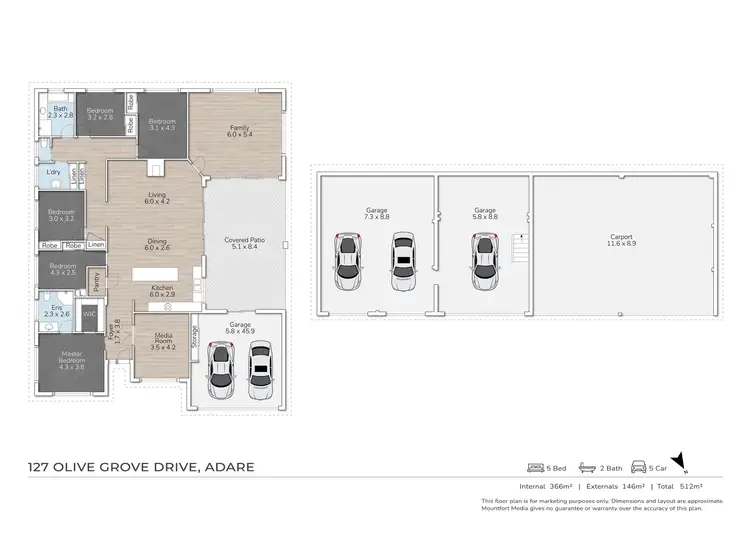 Floorplan of Homely house listing, 127 Olive Grove Drive, Adare QLD 4343