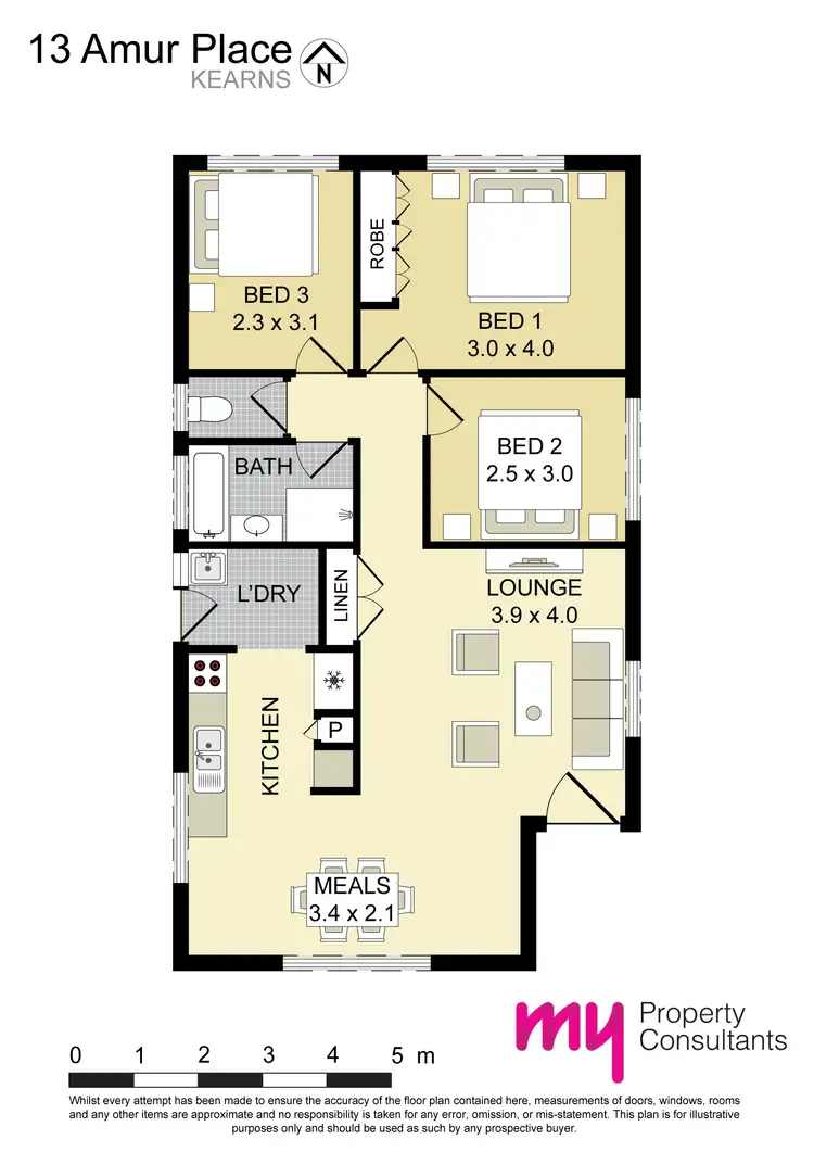 Floorplan of Homely house listing, 13 Amur Place, Kearns NSW 2558