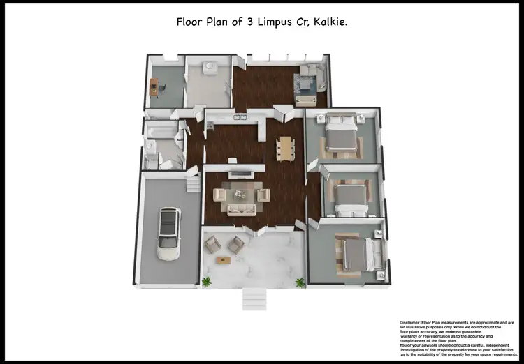 Floorplan of Homely house listing, 3 Limpus Crescent, Kalkie QLD 4670