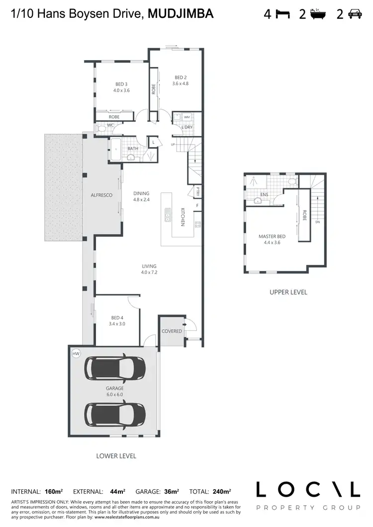 Floorplan of Homely unit listing, 1/10 Hans Boysen Drive, Mudjimba QLD 4564