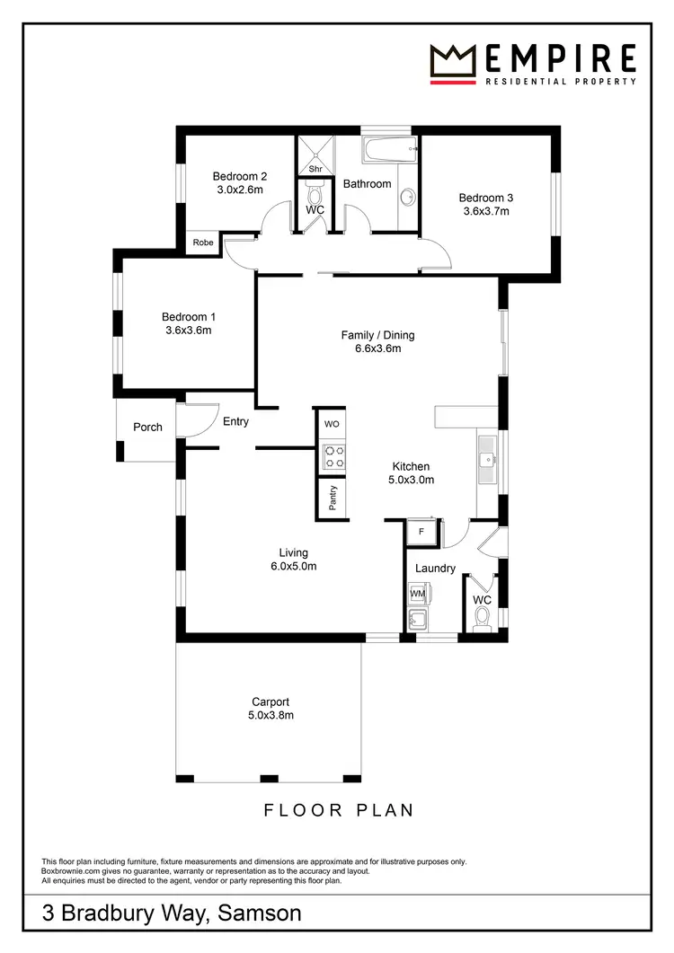 Floorplan of Homely house listing, 3 Bradbury Way, Samson WA 6163