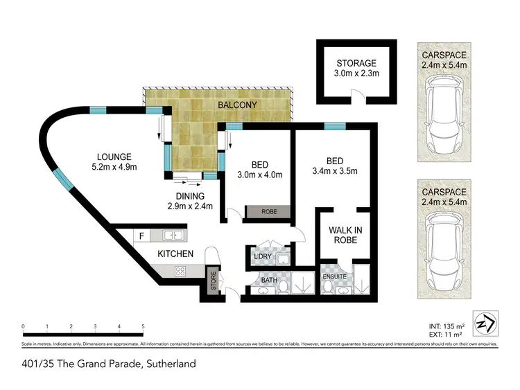 Floorplan of Homely apartment listing, 401/35 The Grand Parade, Sutherland NSW 2232
