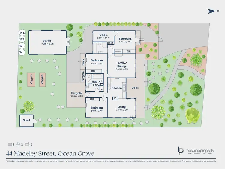 Floorplan of Homely house listing, 44 Madeley Street, Ocean Grove VIC 3226