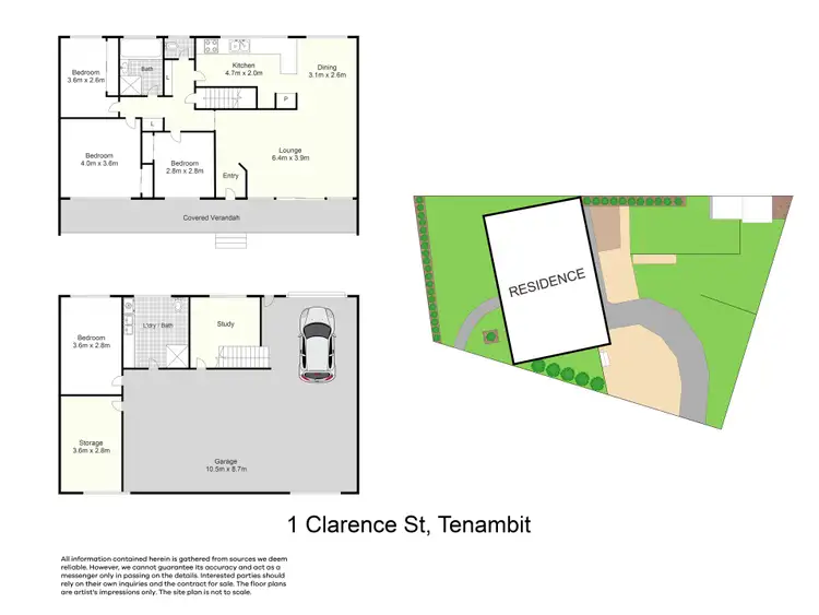 Floorplan of Homely house listing, 1 Clarence Street, Tenambit NSW 2323