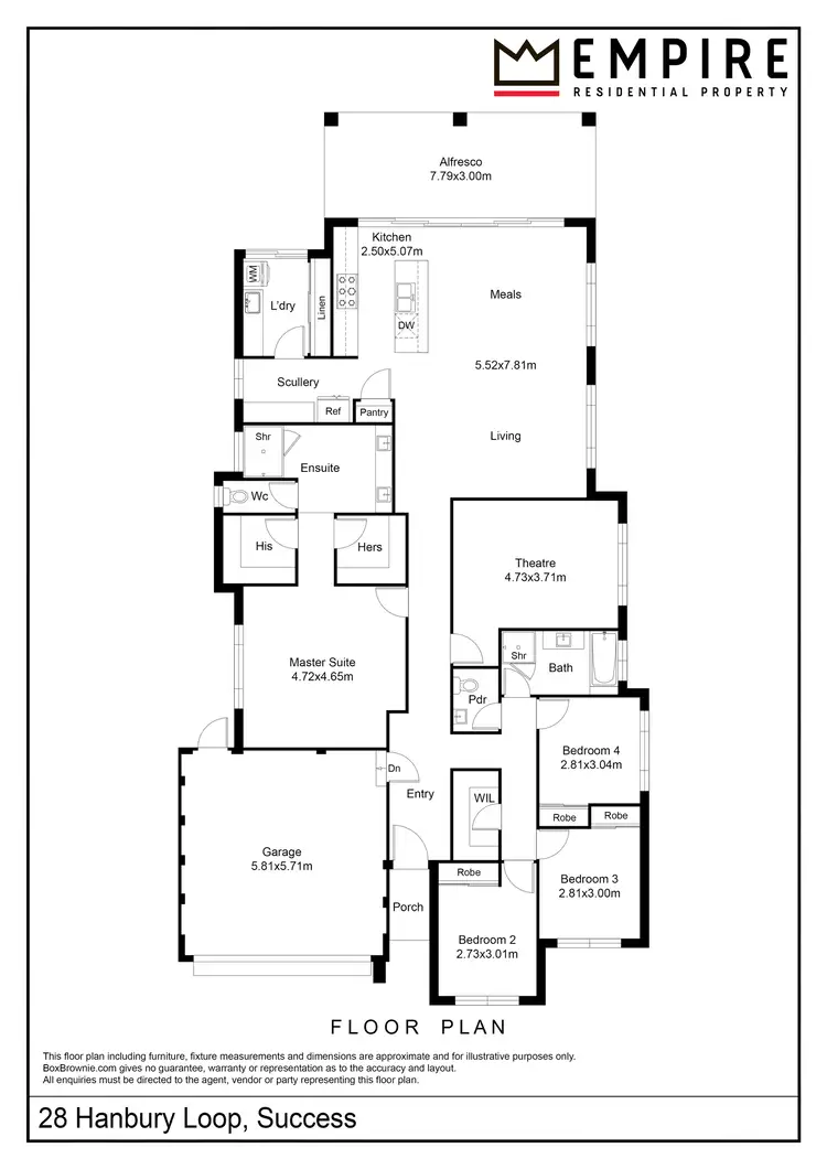 Floorplan of Homely house listing, 28 Hanbury Loop, Success WA 6164