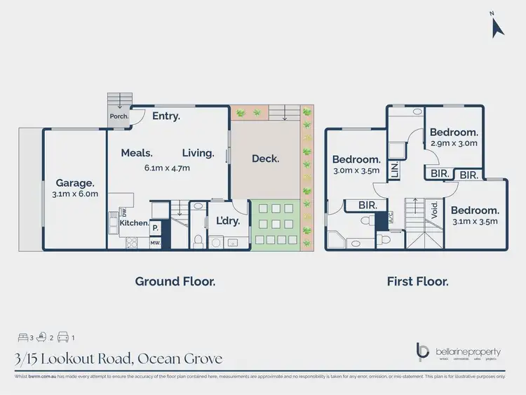 Floorplan of Homely house listing, 3/15 Lookout Road, Ocean Grove VIC 3226