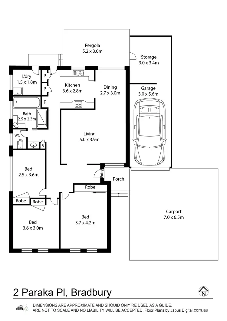 Floorplan of Homely house listing, 2 Paraka Place, Bradbury NSW 2560