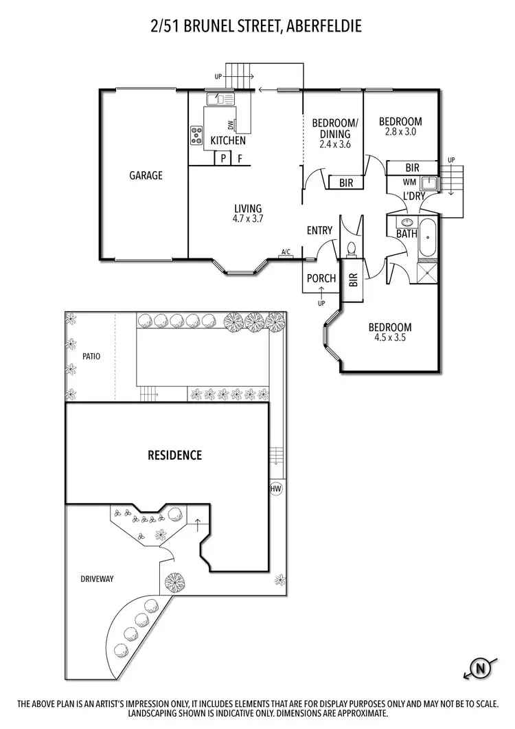 Floorplan of Homely unit listing, 2/51 Brunel Street, Aberfeldie VIC 3040