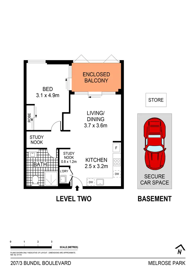 Floorplan of Homely apartment listing, 207/3 Bundil Boulevard, Melrose Park NSW 2114