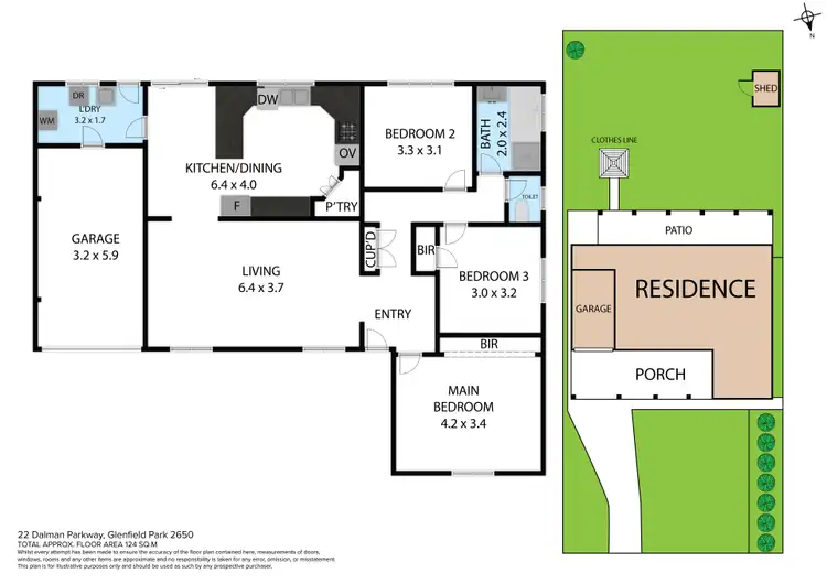 Floorplan of Homely house listing, 22 Dalman Parkway, Glenfield Park NSW 2650