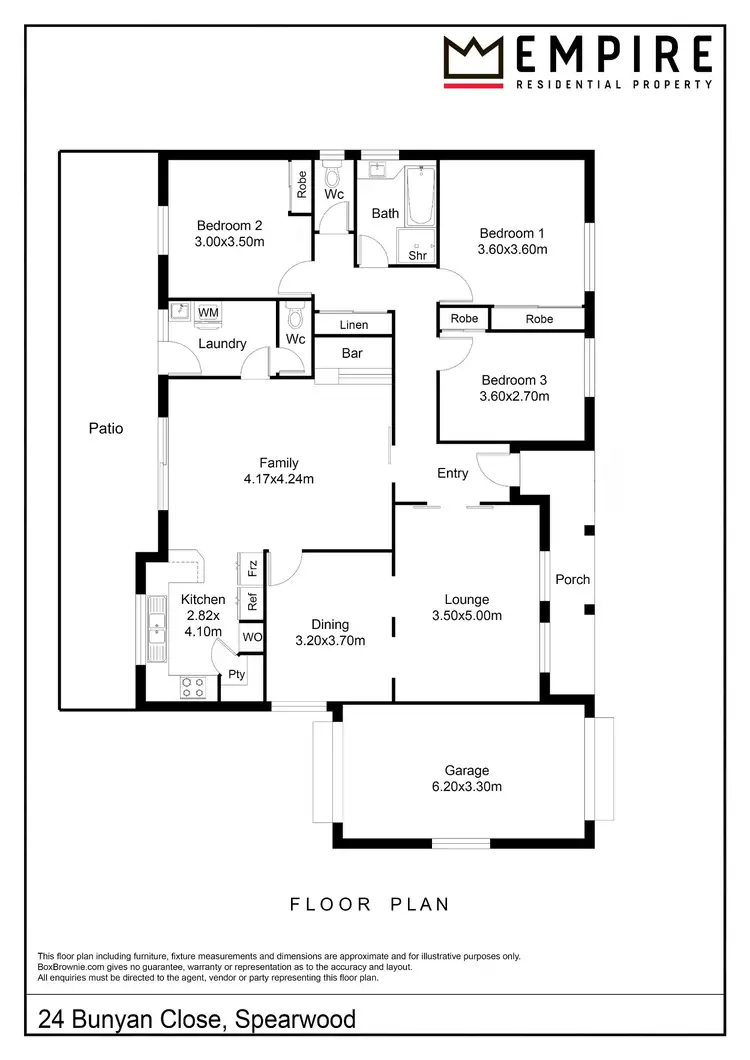 Floorplan of Homely house listing, 24 Bunyan Close, Spearwood WA 6163