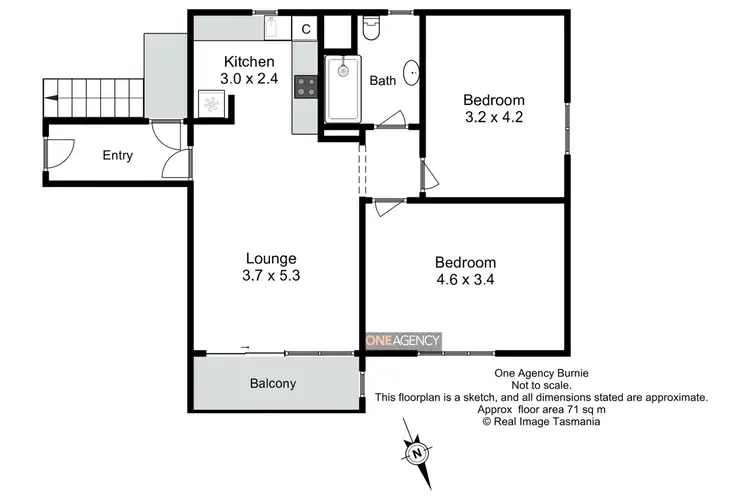 Floorplan of Homely apartment listing, 10/47 North Terrace, Burnie TAS 7320