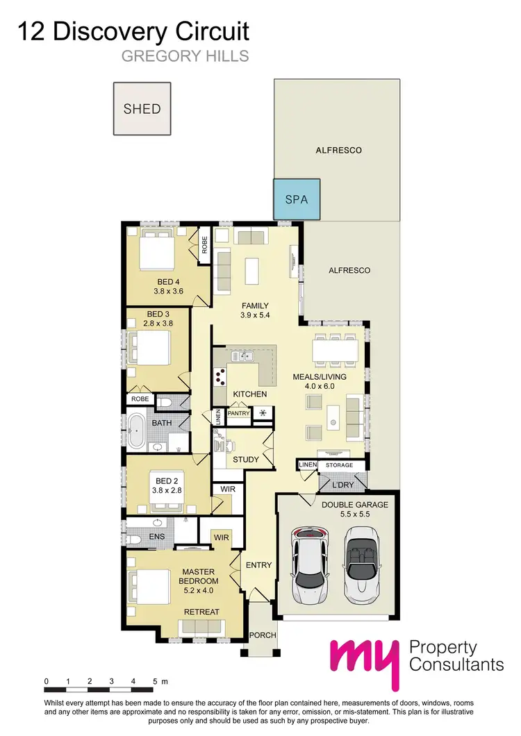 Floorplan of Homely house listing, 12 Discovery Circuit, Gregory Hills NSW 2557