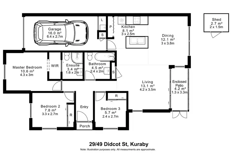 Floorplan of Homely villa listing, 29/49 Didcot Street, Kuraby QLD 4112