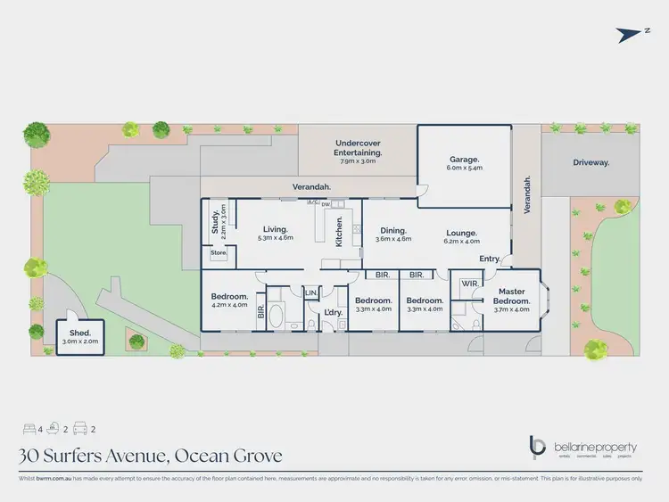 Floorplan of Homely house listing, 30 Surfers Avenue, Ocean Grove VIC 3226