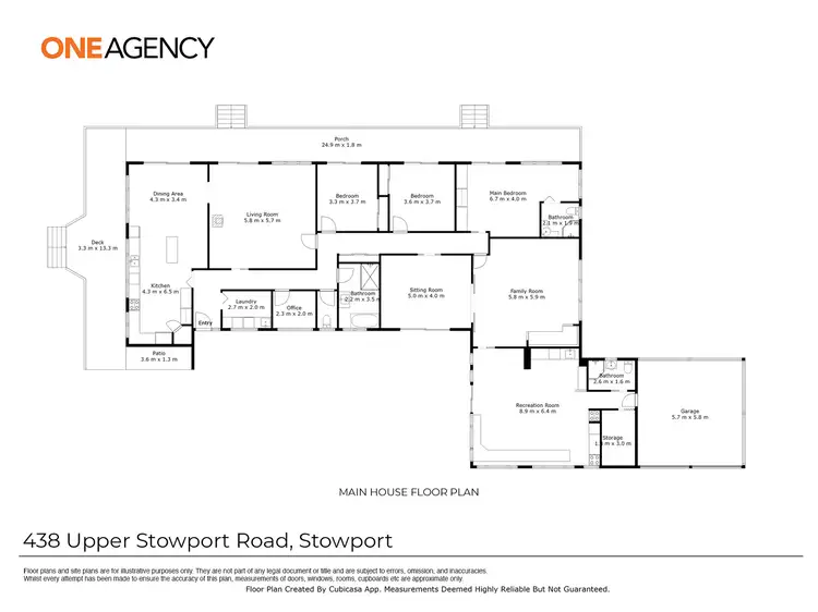 Floorplan of Homely house listing, 438 Upper Stowport Road, Upper Stowport TAS 7321