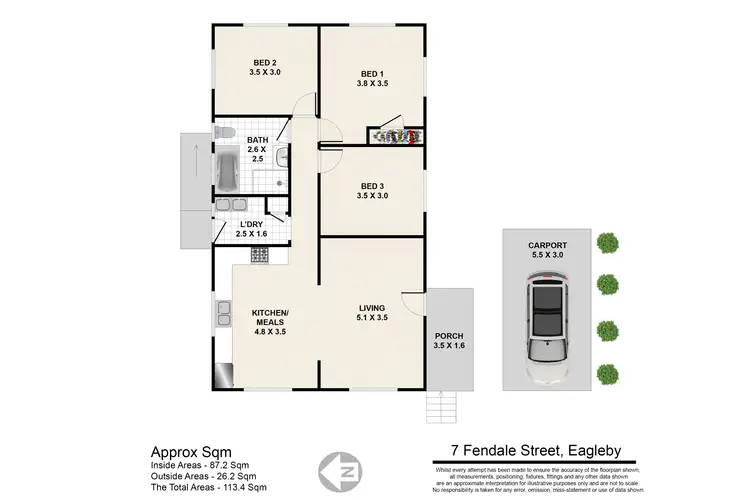 Floorplan of Homely house listing, 7 Fendale Street, Eagleby QLD 4207