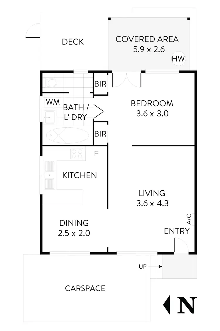 Floorplan of Homely flat listing, 1/68 Ormond Road, Ascot Vale VIC 3032