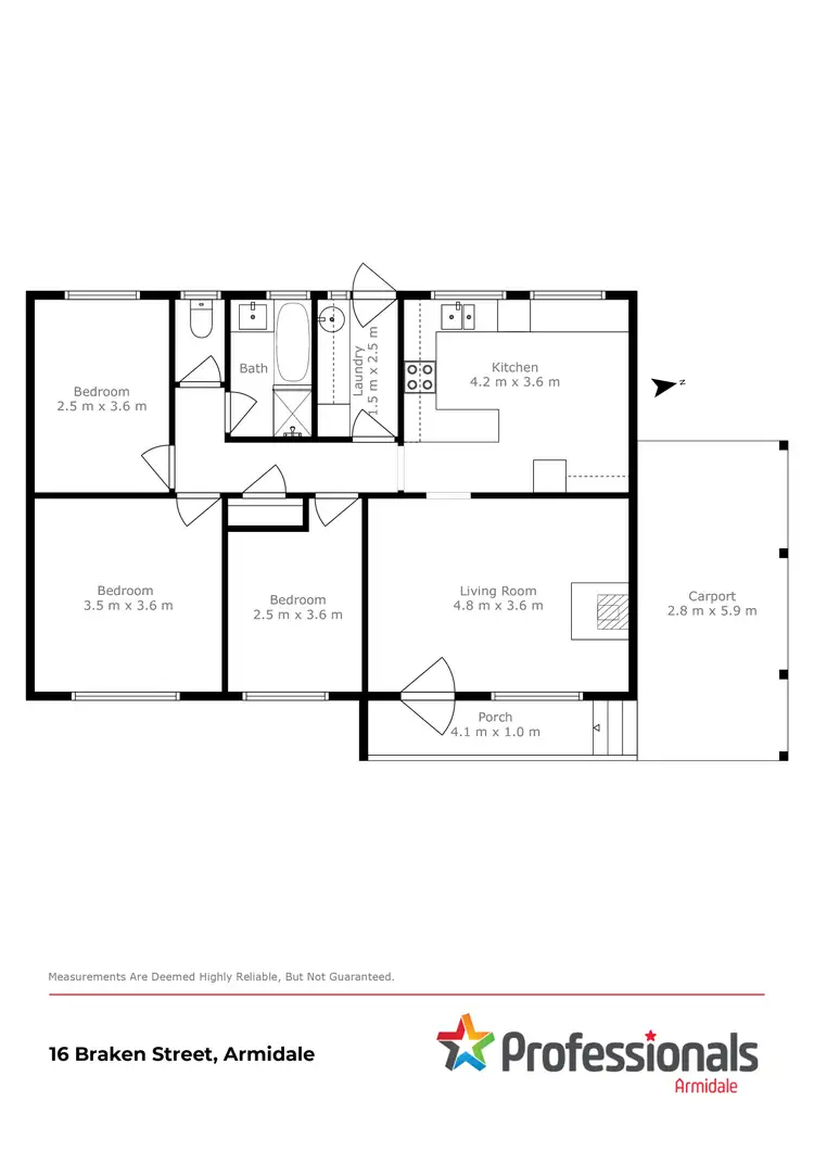 Floorplan of Homely house listing, 16 Bracken Street, Armidale NSW 2350