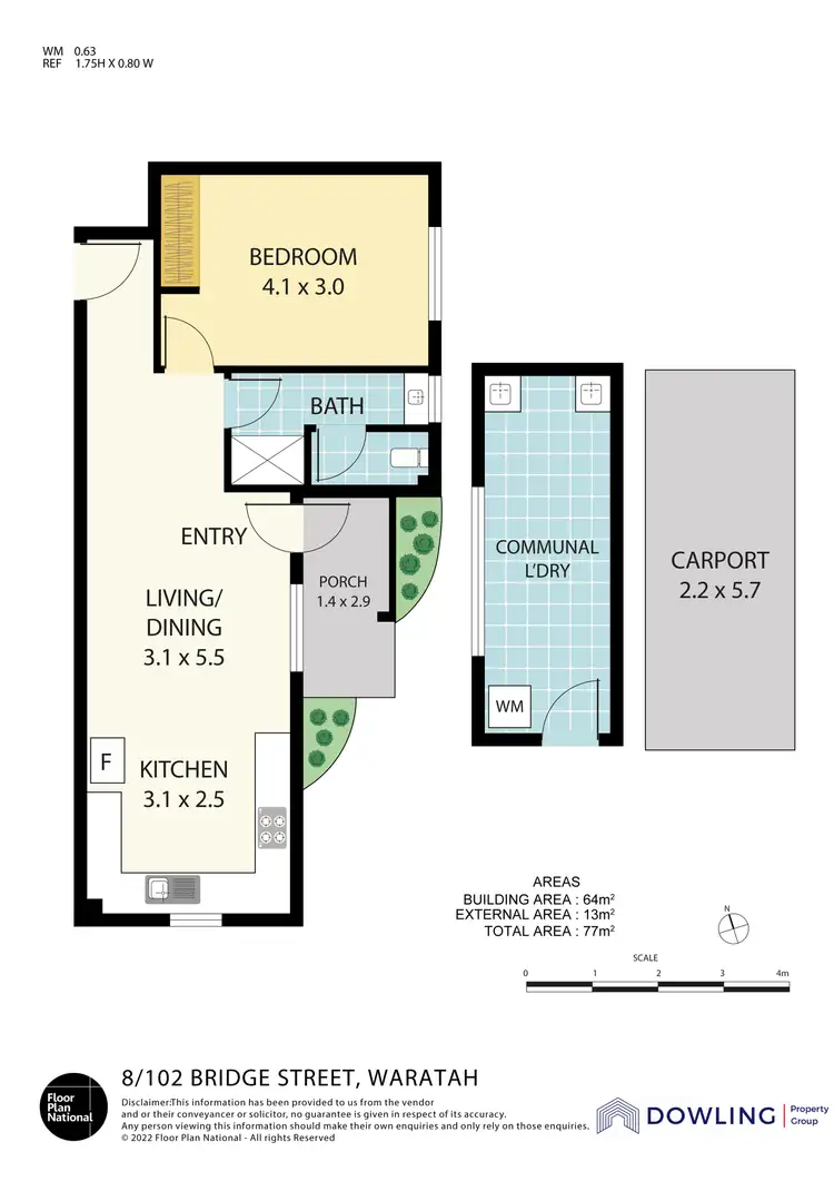 Floorplan of Homely unit listing, 8/102 Bridge Street, Waratah NSW 2298
