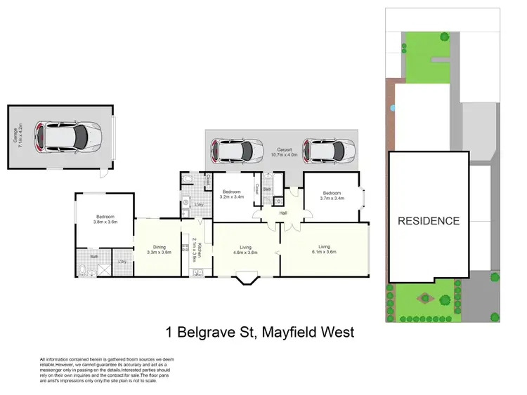 Floorplan of Homely house listing, 1 Belgrave Street, Mayfield West NSW 2304