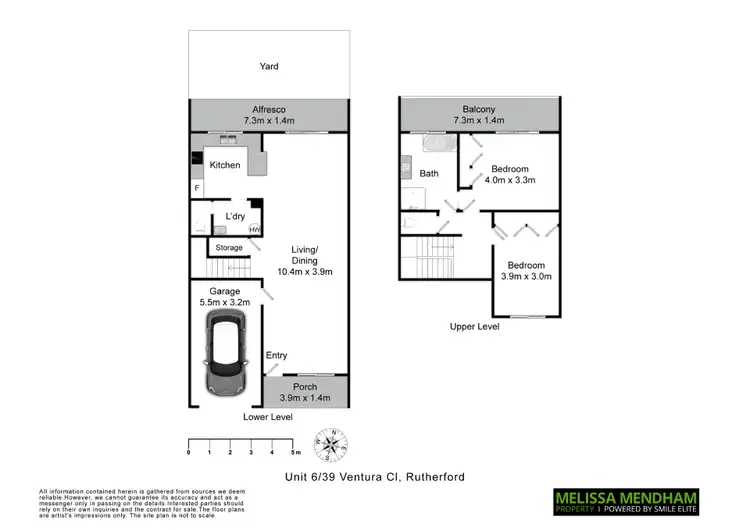 Floorplan of Homely townhouse listing, 6/39 Ventura Close, Rutherford NSW 2320