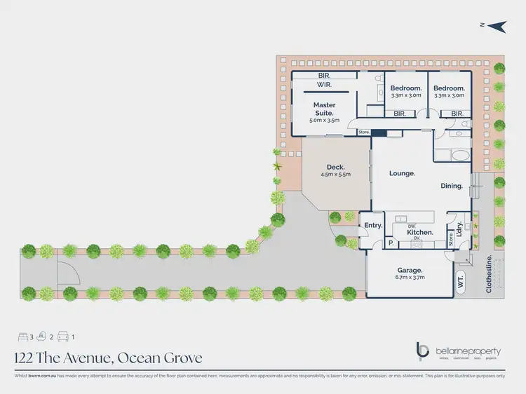 Floorplan of Homely house listing, 2/122 The Avenue, Ocean Grove VIC 3226