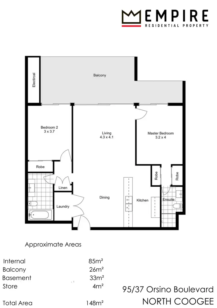 Floorplan of Homely apartment listing, 95/37 Orsino Boulevard, North Coogee WA 6163