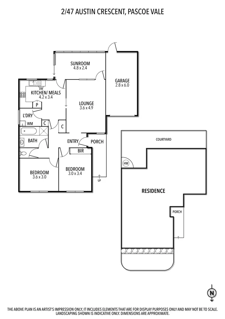 Floorplan of Homely unit listing, 2/47 Austin Crescent, Pascoe Vale VIC 3044