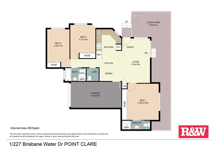 Floorplan of Homely villa listing, 1/227 Brisbane Water Drive, Point Clare NSW 2250