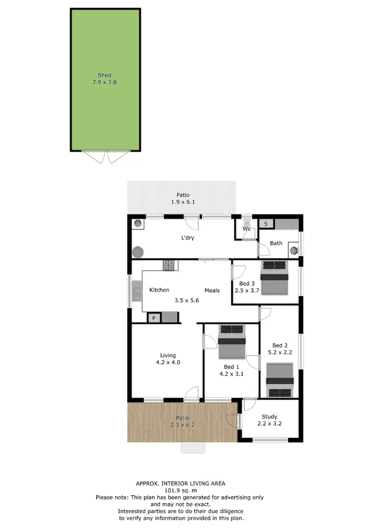 Floorplan of Homely house listing, 311 Honour Avenue, Corowa NSW 2646