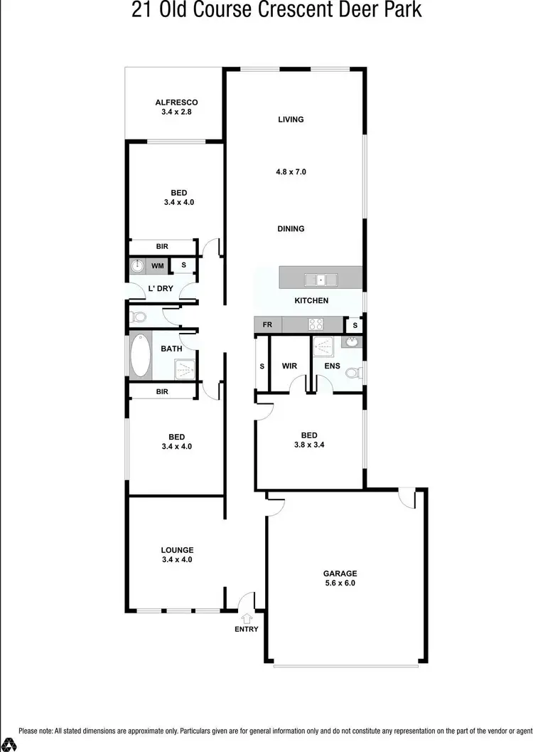 Floorplan of Homely house listing, 21 Old Course Crescent, Deer Park VIC 3023