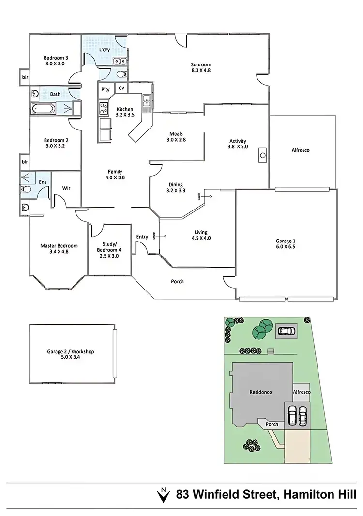 Floorplan of Homely house listing, 83 Winfield Street, Hamilton Hill WA 6163